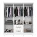 Guarda Roupa Salleto Estrela 6 Portas 2 Gavetas Salleto Branco
