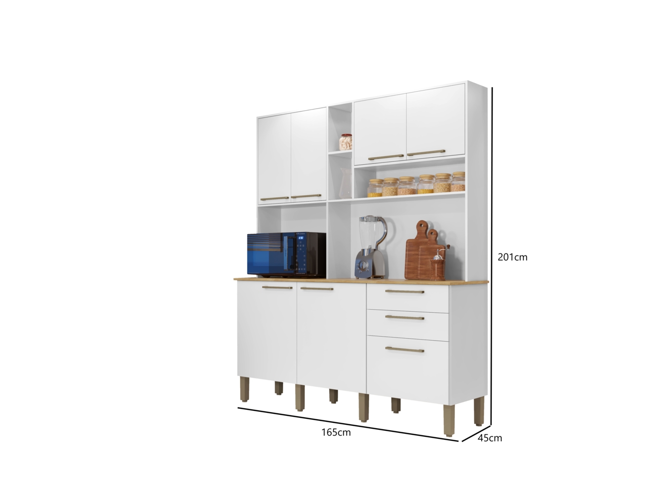 Kit Cozinha Rubi Salleto Branco