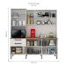 Cozinha Compacta Londres 6 Portas 2 Gavetas Branca