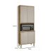 Paneleiro Torre Quente 4 Portas Nicho Forno Paris Salleto Carvalho/Off White