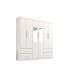 Roupeiro New Verona 6 Portas com Espelho Salleto Branco