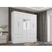Roupeiro New Verona 6 Portas com Espelho Salleto Branco