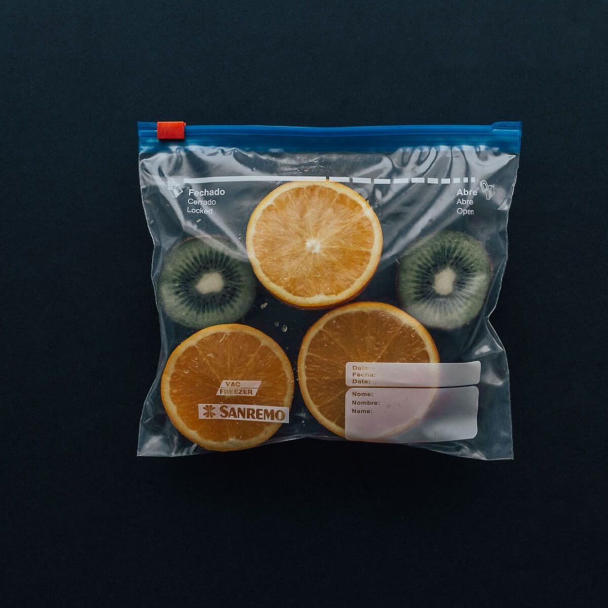 10 Sacos Herméticos Plásticos Para Alimentos Abre Fecha 1L Sanremo