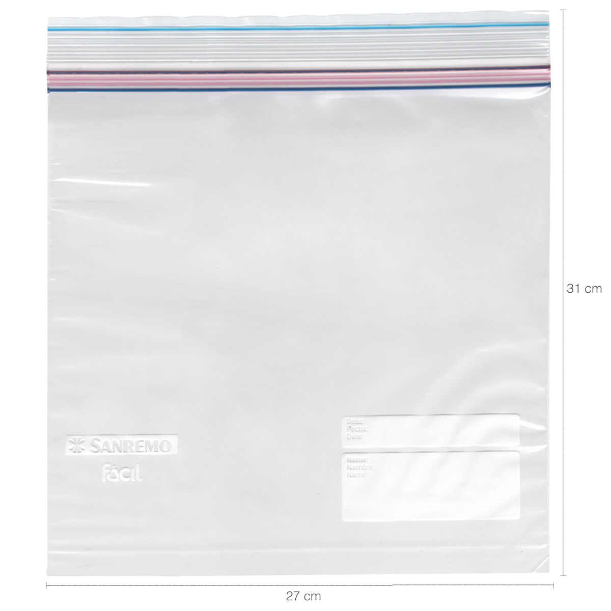 20 Saquinhos Herméticos Zip Lock 1L E 3L Sacos Plásticos Para Alimentos Sanremo