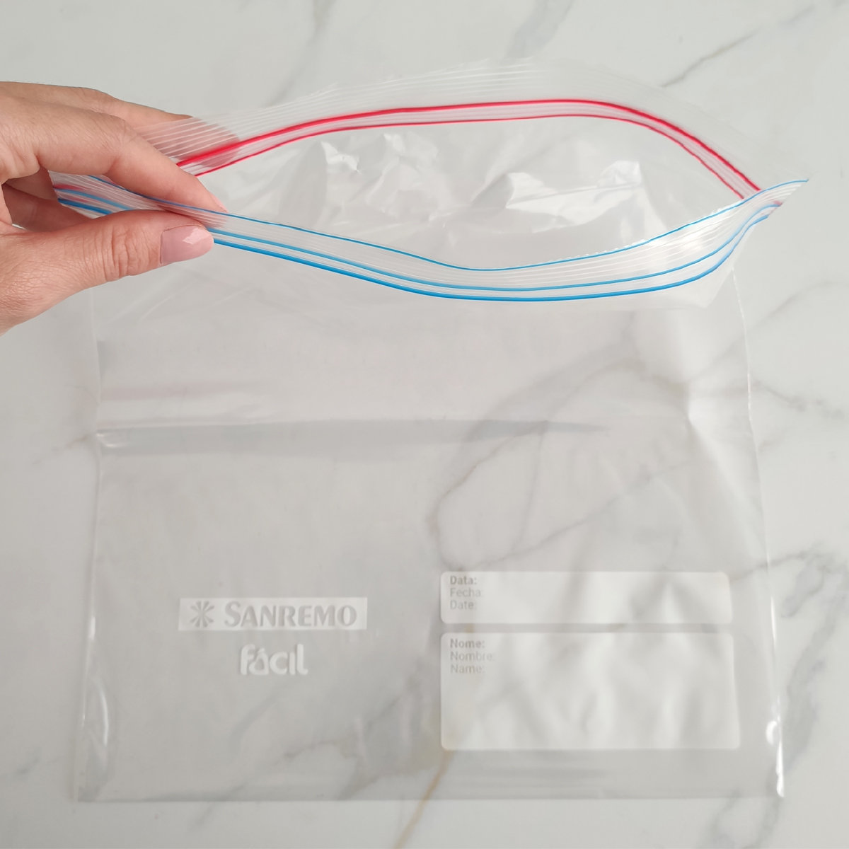 30 Sacos Herméticos Zip Lock 3L Sacos Plásticos Transparentes Para Alimentos Sanremo
