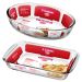 Assadeiras Vidro 1,5L Travessa Retangular e Forma Oval Sanremo