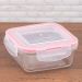 Conjunto 3 Potes Quadrados Vidro Sanremo Tampa Hermética Trava 700ml