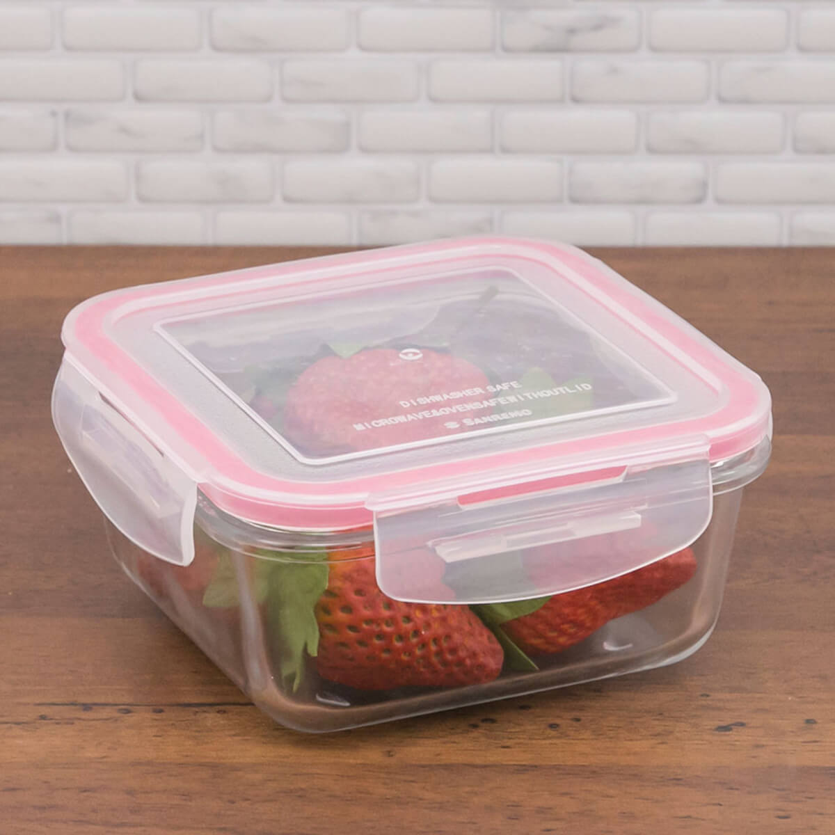 Conjunto 3 Potes Quadrados Vidro Sanremo Tampa Hermética Trava 700ml