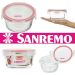 Conjunto 6 Potes De Vidro Redondos Com Tampas Herméticas 330ml Sanremo