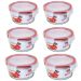 Conjunto 6 Potes Vidro Herméticos Redondos 330ml 550ml 700ml Sanremo Marmita