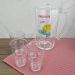 Jogo Jarra de Acrílico 2L e 4 Copos para Bebidas Água Suco Transparente Sanremo