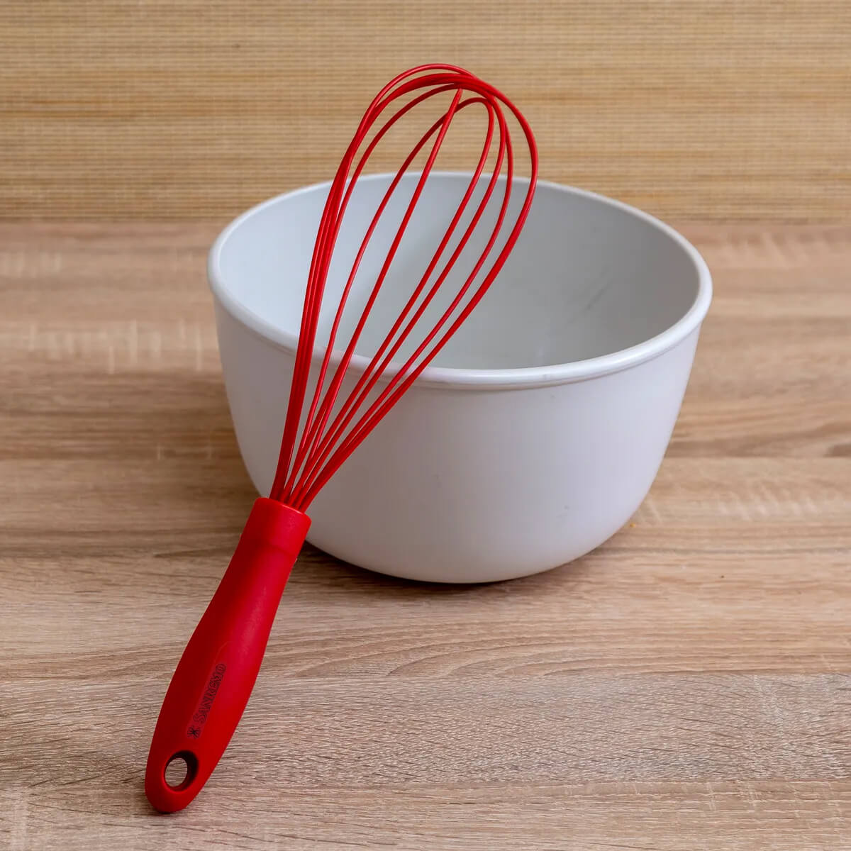 Jogo de Utensílios 4 Peças Talheres de Silicone Vermelhos Alma de Metal