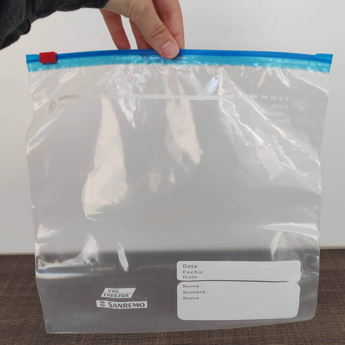 Kit 16 Sacos Plásticos Herméticos para Alimentos Abre Fecha Sanremo 3L