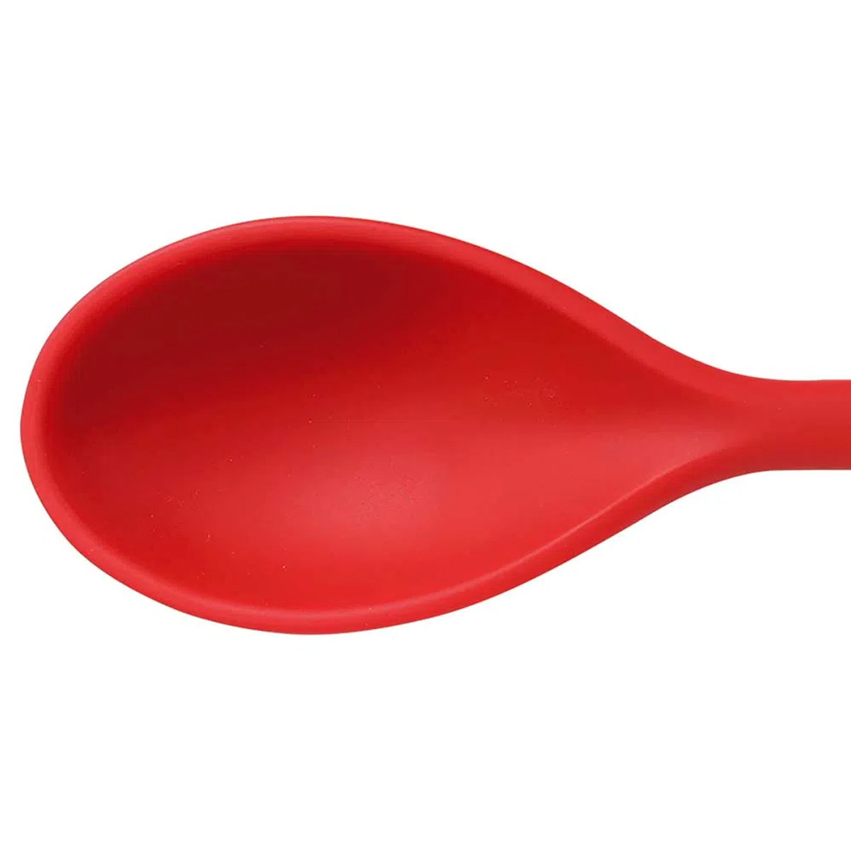 Kit 3 Colheres De Silicone Vermelhas Utensílios Cozinha Arroz Servir Mexer