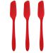Kit 3 Espátulas Colheres de Silicone Vermelhas Para Cozinha Utensílios
