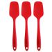 Kit 3 Espátulas Colheres de Silicone Vermelhas Para Cozinha Utensílios