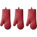 Kit 3 Luvas Térmicas de Silicone para Forno Cozinha Revestida Sanremo