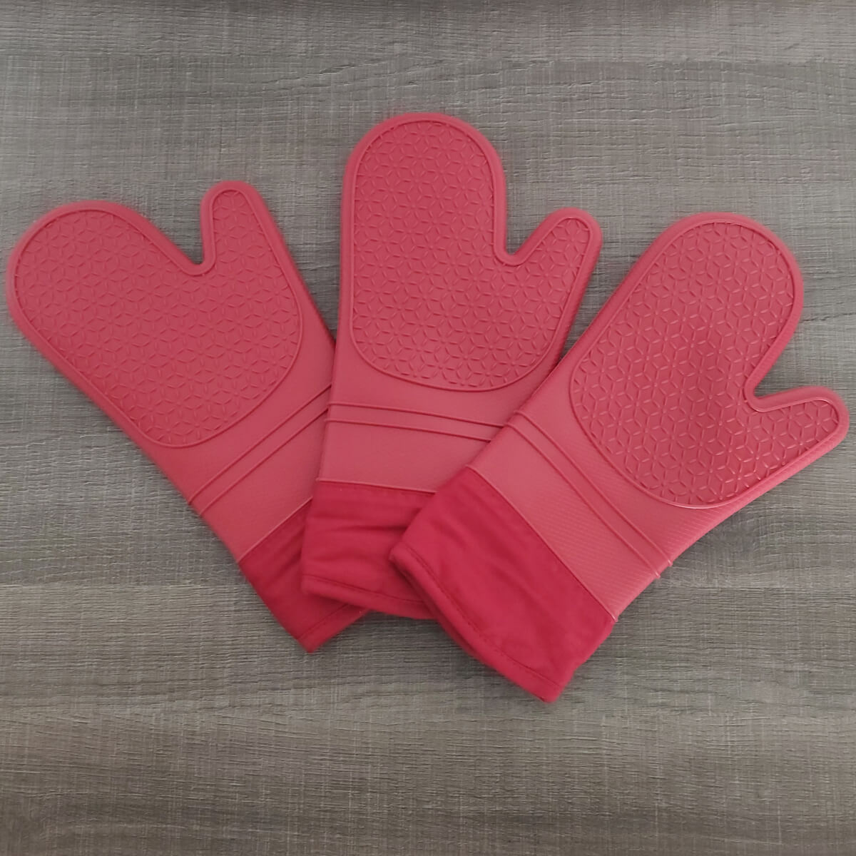 Kit 3 Luvas Térmicas de Silicone para Forno Cozinha Revestida Sanremo