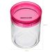Kit 3 Potes Herméticos de Vidro Porta Mantimentos Cozinha 650ml Com Tampa Rosa