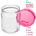 Kit 3 Potes Herméticos de Vidro Porta Mantimentos Cozinha 650ml Com Tampa Rosa
