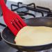 Kit 6 Espátulas de Silicone Retas Vazadas Utensílios Cozinha Vermelho