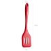 Kit 6 Espátulas de Silicone Retas Vazadas Utensílios Cozinha Vermelho