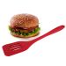 Kit 6 Espátulas de Silicone Retas Vazadas Utensílios Cozinha Vermelho