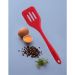 Kit 6 Espátulas de Silicone Retas Vazadas Utensílios Cozinha Vermelho