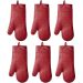 Kit 6 Luvas Térmicas de Silicone para Forno Cozinha Sanremo