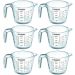 Kit 6 Medidores Jarra Copo Vidro Com Bico Graduada 500ml Sanremo