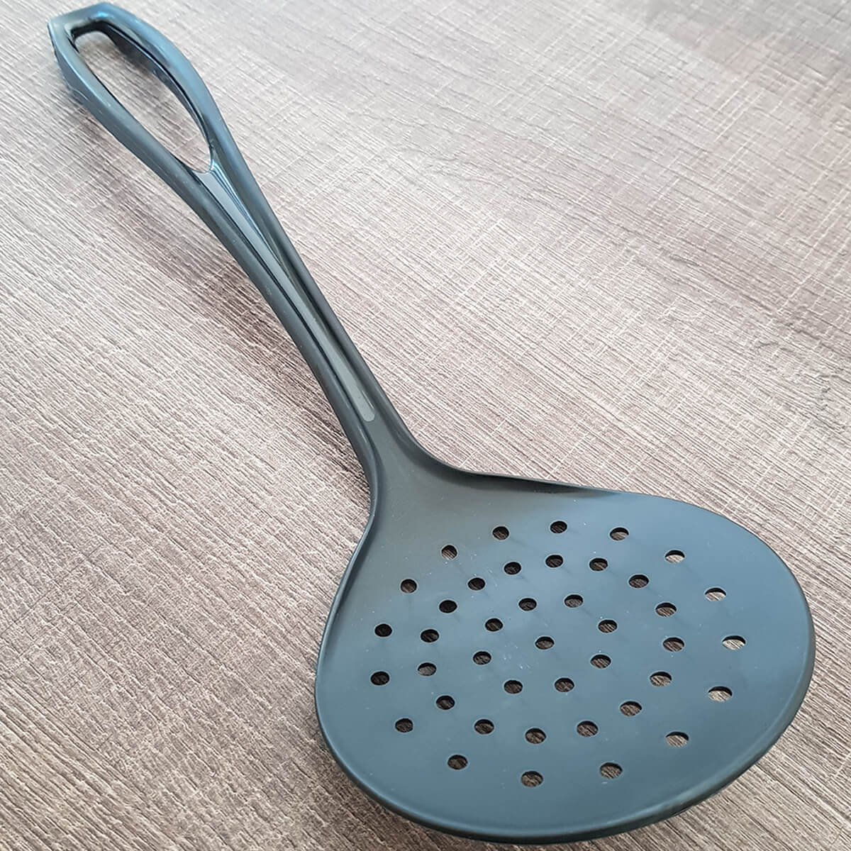Kit Escumadeira Espumadeira para Cozinha Plástico Nylon 6 peças Preta Sanremo