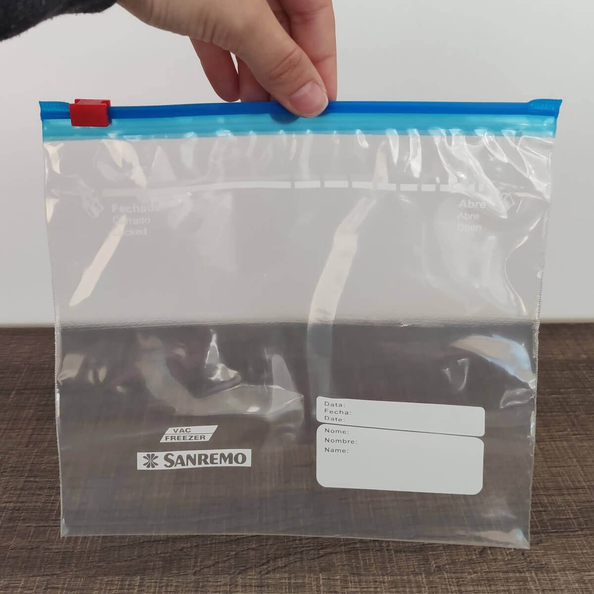 Kit Sacos Herméticos para Alimentos Abre Fecha Sanremo 8 Unidades de 3L e 10 Unidades de 1L