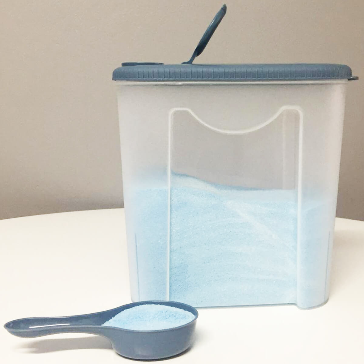 Pote Porta Sabão em Pó de Plástico 1kg com Tampa e Dosador Sanremo