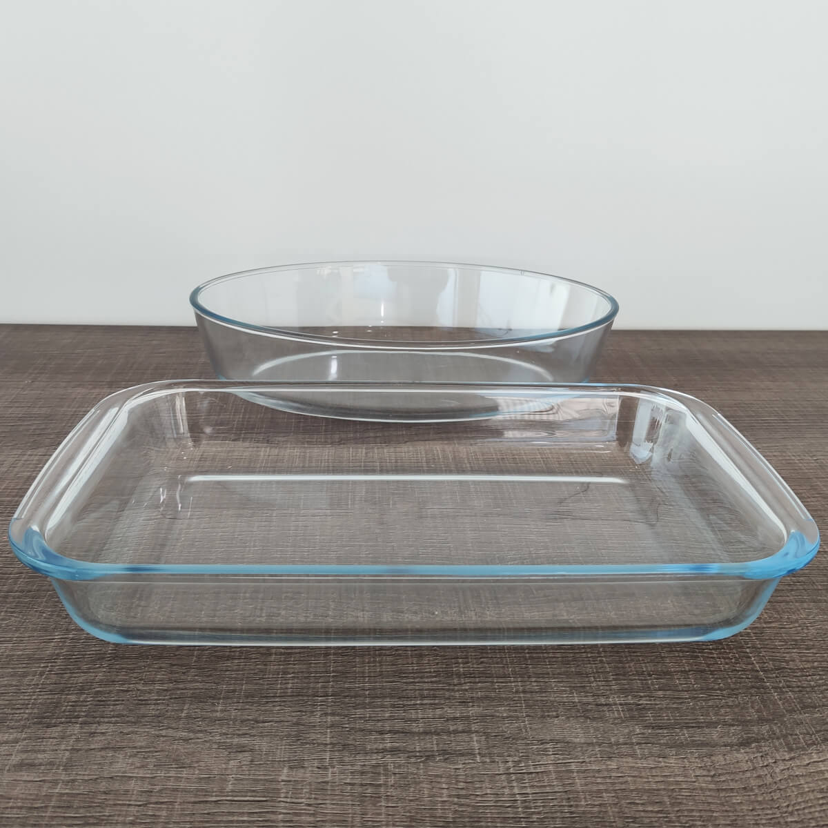 Travessas Refratárias de Vidro Assadeira Retangular 2,2L e Forma Oval 2,4L Sanremo