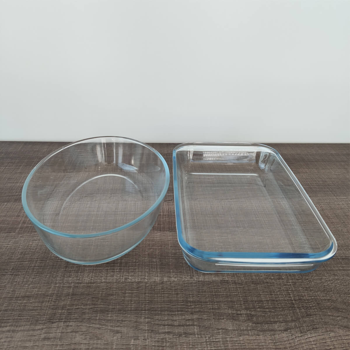 Travessas Refratárias de Vidro Assadeira Retangular 2,2L e Forma Oval 2,4L Sanremo