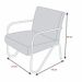 Kit 2 Poltronas Para Sala de Espera Recepção Em Suede Azul Marinho Com Braços Cromados Decorativa Confortável Até 120 Kg - PS