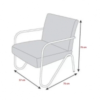 Kit 2 Poltronas Para Sala de Espera Recepção Em Suede Marrom Com Braços Cromados Decorativa Confortável Até 120 Kg - PS