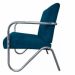 Kit 3 Poltronas Para Sala de Espera Recepção Em Suede Azul Marinho Com Braços Cromados Decorativa Confortável Até 120 Kg - PS
