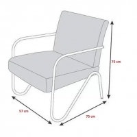 Kit 3 Poltronas Para Sala de Espera Recepção Em Suede Azul Marinho Com Braços Cromados Decorativa Confortável Até 120 Kg - PS