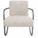 Kit 3 Poltronas Para Sala de Espera Recepção Em Suede Bege Com Braços Cromados Decorativa Confortável Até 120 Kg - PS