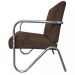Kit 3 Poltronas Para Sala de Espera Recepção Em Suede Marrom Com Braços Cromados Decorativa Confortável Até 120 Kg - PS