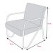 Kit 3 Poltronas Para Sala de Espera Recepção Em Suede Marrom Com Braços Cromados Decorativa Confortável Até 120 Kg - PS