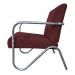 Kit 3 Poltronas Para Sala de Espera Recepção Em Suede Vinho Com Braços Cromados Decorativa Confortável Até 120 Kg - PS