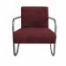 Kit 4 Poltronas Para Sala de Espera Recepção Em Suede Vinho Com Braços Cromados Decorativa Confortável Até 120 Kg - PS