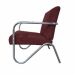 Kit 4 Poltronas Para Sala de Espera Recepção Em Suede Vinho Com Braços Cromados Decorativa Confortável Até 120 Kg - PS