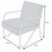 Kit 5 Poltronas Para Sala de Espera Recepção Em Suede Bege Com Braços Cromados Decorativa Confortável Até 120 Kg - PS