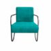 Kit 5 Poltronas Para Sala de Espera Recepção Em Suede Verde Água Com Braços Cromados Decorativa Confortável Até 120 Kg - PS