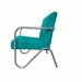 Kit 5 Poltronas Para Sala de Espera Recepção Em Suede Verde Água Com Braços Cromados Decorativa Confortável Até 120 Kg - PS
