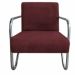 Kit 5 Poltronas Para Sala de Espera Recepção Em Suede Vinho Com Braços Cromados Decorativa Confortável Até 120 Kg - PS