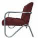 Kit 5 Poltronas Para Sala de Espera Recepção Em Suede Vinho Com Braços Cromados Decorativa Confortável Até 120 Kg - PS